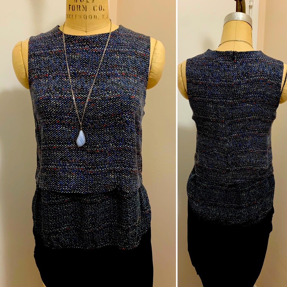THEORY | sleeveless silk blouse
